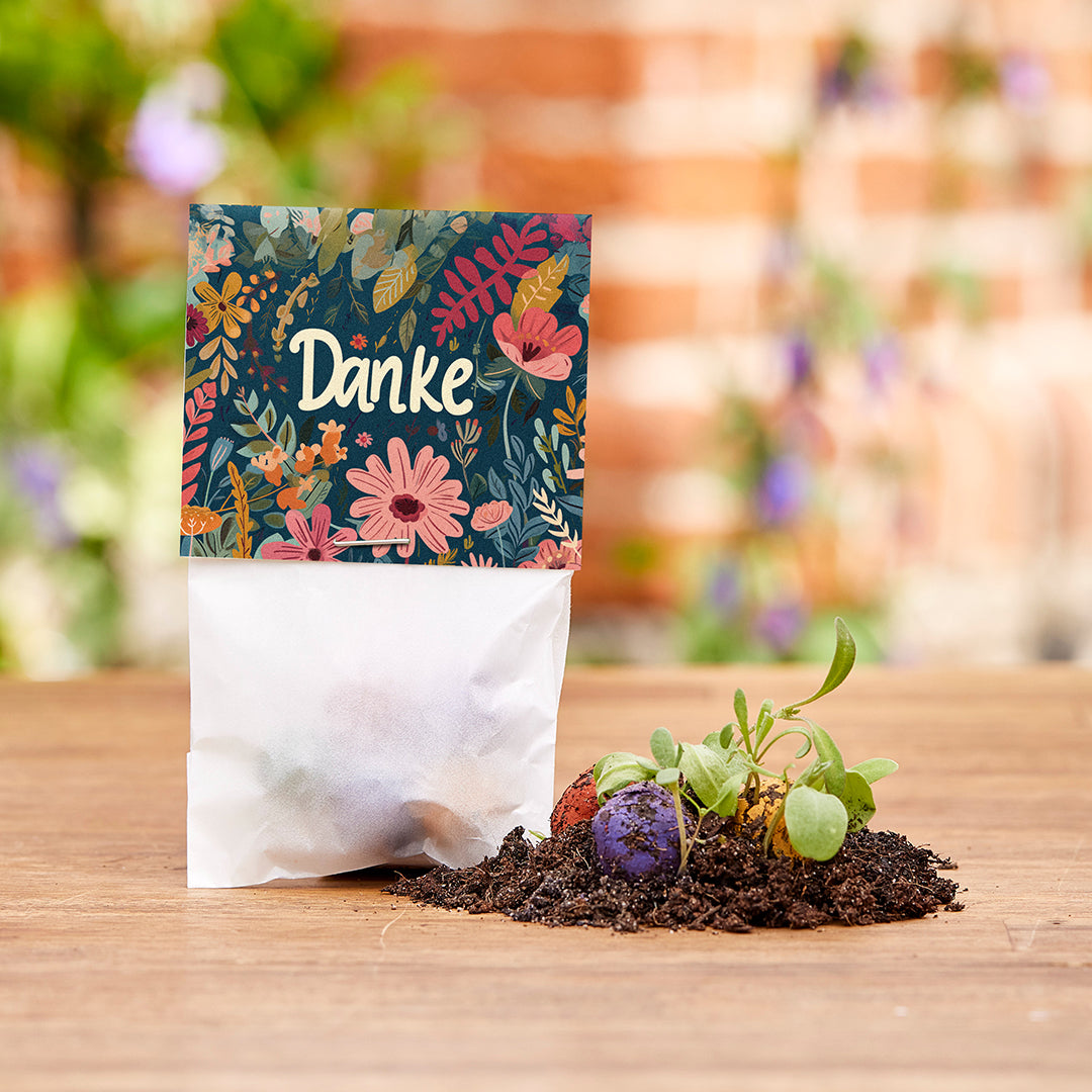 5 bloemknikkers in een glazen zakje - "Bedankt"