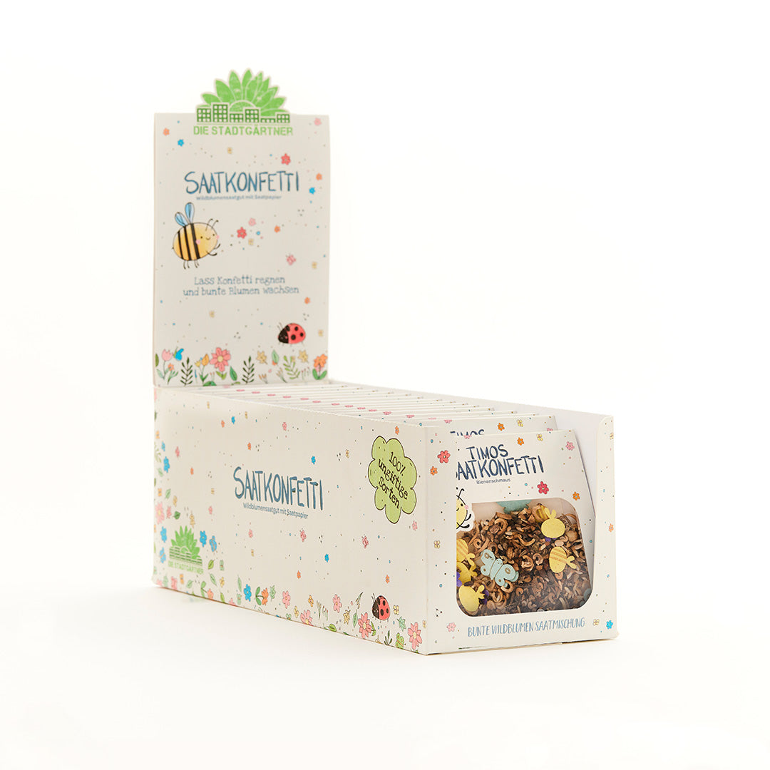 Tray zaadconfetti, gevuld 30 stuks