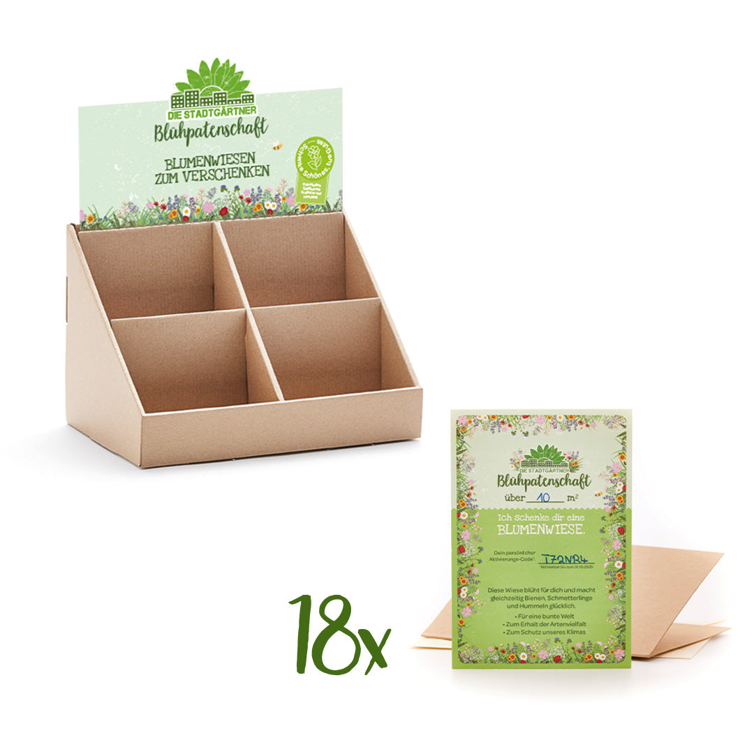 Kartonnen display - bloemensponsoring - 4-pack - op voorraad